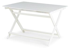 Biely záhradný stôl z akáciového dreva Essentials Natur, 114 x 88 cm
