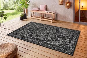 Hanse Home Collection koberce Kusový orientálny koberec Flatweave 104807 Black / Cream – na von aj na doma - 80x150 cm