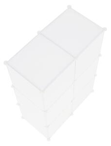 Detská modulárna skrinka Dinos - biela / detský vzor