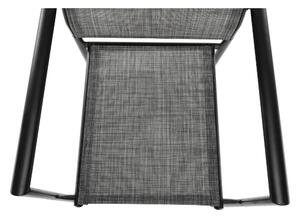 KONDELA Záhradná stohovateľná stolička, sivá/čierna, TELMA