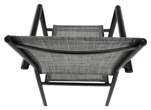 KONDELA Záhradná stohovateľná stolička, sivá/čierna, TELMA