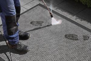 Mujkoberec Original Kusový koberec Flatweave 104822 Black / Grey – na von aj na doma - 160x230 cm