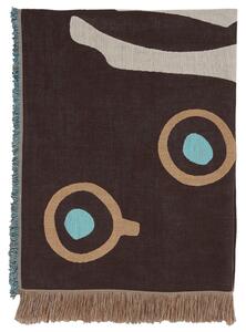 Bavlnená deka Musta Tamma 130x180, hnedo-béžová