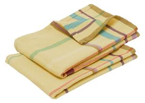 Súprava 2 žltých bavlnených uterákov Hübsch Yara, 50 x 70 cm