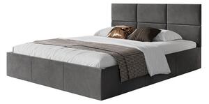 Čalúnená posteľ PORTO rozmer 180x200 cm Svetlo sivá
