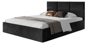 Čalúnená posteľ PORTO rozmer 140x200 cm Čierna