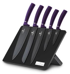 BERLINGERHAUS Sada nožov v magnetickom stojane 6 ks Purple Metallic Line BH-2577