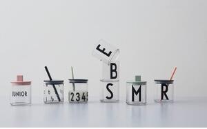 Ružové viečko pre detský hrnček Design Letters, 7 cm