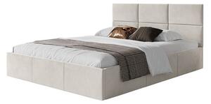Čalúnená posteľ PORTO rozmer 160x200 cm Svetlo sivá