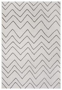Mujkoberec Original Kusový koberec Flatweave 104839 Cream / Black – na von aj na doma - 160x230 cm