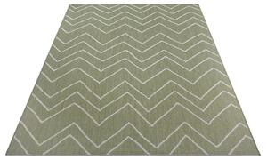Hanse Home Collection koberce Kusový koberec Flatweave 104843 Green / Cream – na von aj na doma - 80x150 cm