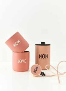 Ružový/béžový porcelánový hrnček 300 ml Mom – Design Letters