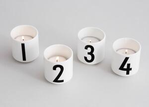 Porcelánové svietniky v súprave 4 ks Mini - Design Letters