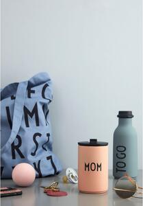 Ružový/béžový termo hrnček 350 ml Mom – Design Letters