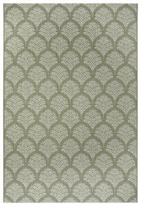 Mujkoberec Original Kusový koberec Flatweave 104868 Green / Cream – na von aj na doma - 160x230 cm