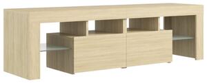 TV skrinka s LED svetlami, dub sonoma 140x36,5x40 cm