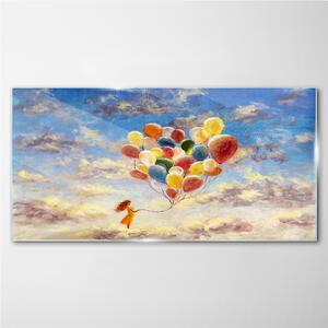 Obraz na skle Moderné oblohy balóniky