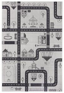 Mujkoberec Original Detský kusový koberec Flatweave Kids rugs 104875 Cream / Black - 80x150 cm