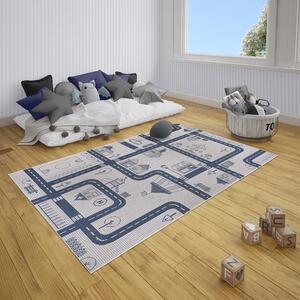 Hanse Home Collection koberce Detský kusový koberec Flatweave Kids rugs 104876 Cream / Blue - 80x150 cm