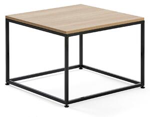 Konferenčný stolík MOOD, 700x700 mm, dub, čierna