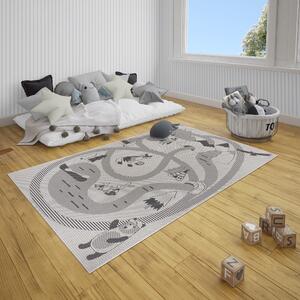 Hanse Home Collection koberce Detský kusový koberec Flatweave Kids rugs 104880 Cream / Black - 80x150 cm