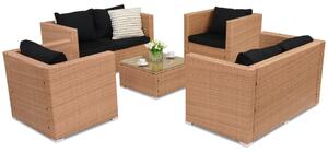 Záhradný nábytok z technoratanu Rím Coffee 6 Garden Point medový