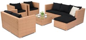 Záhradný nábytok z technoratanu Rím Corner x Garden Point medový