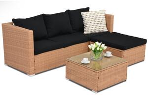 Záhradný nábytok z technoratanu Rím Corner x Garden Point medový