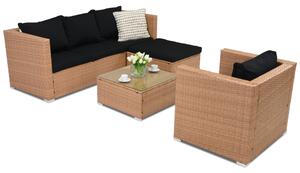 Záhradný nábytok z technoratanu Rím Corner 5 Garden Point medový