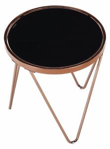 Príručný stolík Valero - chróm ružová / čierna