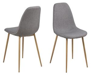Dizajnová jedálenská stolička Alphonsus, svetlosivá