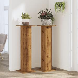 Stojany na rastliny 2 ks dub artisan 30x30x95 cm kompoz. drevo