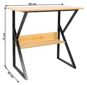 Písací stôl Tarcal 80 - buk / čierna