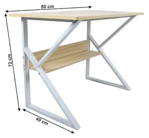 Písací stôl Tarcal 80 - dub / biela