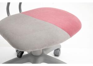 Detská stolička na kolieskach Raidon - sivá / ružová