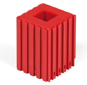 Plastový box na sústružnícke nože s profilom držiaka 20x20, modul 5x5, 1 dutina, červená