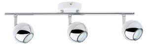 Bodové svietidlo Bianca, 3x LED 50w, biele/chrómové kovové tienidlo, w