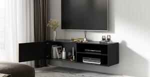 TV stolík RATINA, 150x40x40, dub artisan/čierna mat