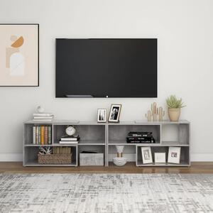 TV skrinka, betónovo sivá 149x30x52 cm, kompozitné drevo