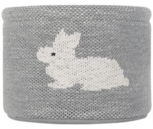 Sivý bavlnený organizér Kindsgut Bunny, ø 16 cm