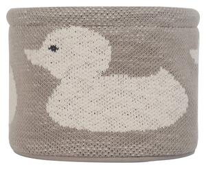 Béžový bavlnený organizér Kindsgut Duck, ø 16 cm