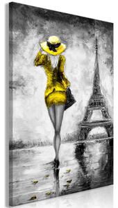 Obraz - Parížanka - žltý 40x60