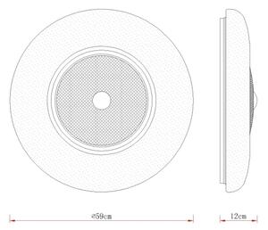 Globo 48071-50 - LED stropné svietidlo GRAHAM LED/48W/230V pr. 59 cm biela