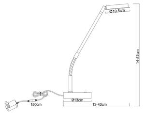 Globo 58504TM - LED stmievateľná dotyková stolná lampa SILVIO LED/6,5W/230V mosadz