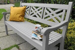 Drevená záhradná lavička Fabla 150 cm - sivá