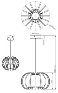 Globo 15946B - stmievateľné závesné svietidlo na lane RIBBON LED/40W/230V 3000K čierne