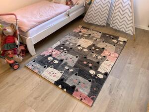 Vopi koberce Detský koberec Kiddo A1079 pink - 80x150 cm