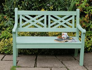 Drevená záhradná lavička Fabla 124 cm - neo mint