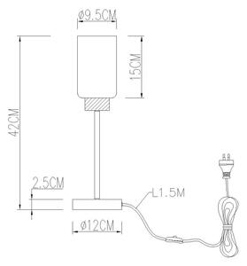 Globo 15977T - Stolová lampa ROWENA 1xE27/60W/230V čierna/biela