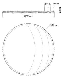 Globo 48493-40 - LED stropné svietidlo CONSTANCE LED/40W/230V pr. 52 cm zlaté